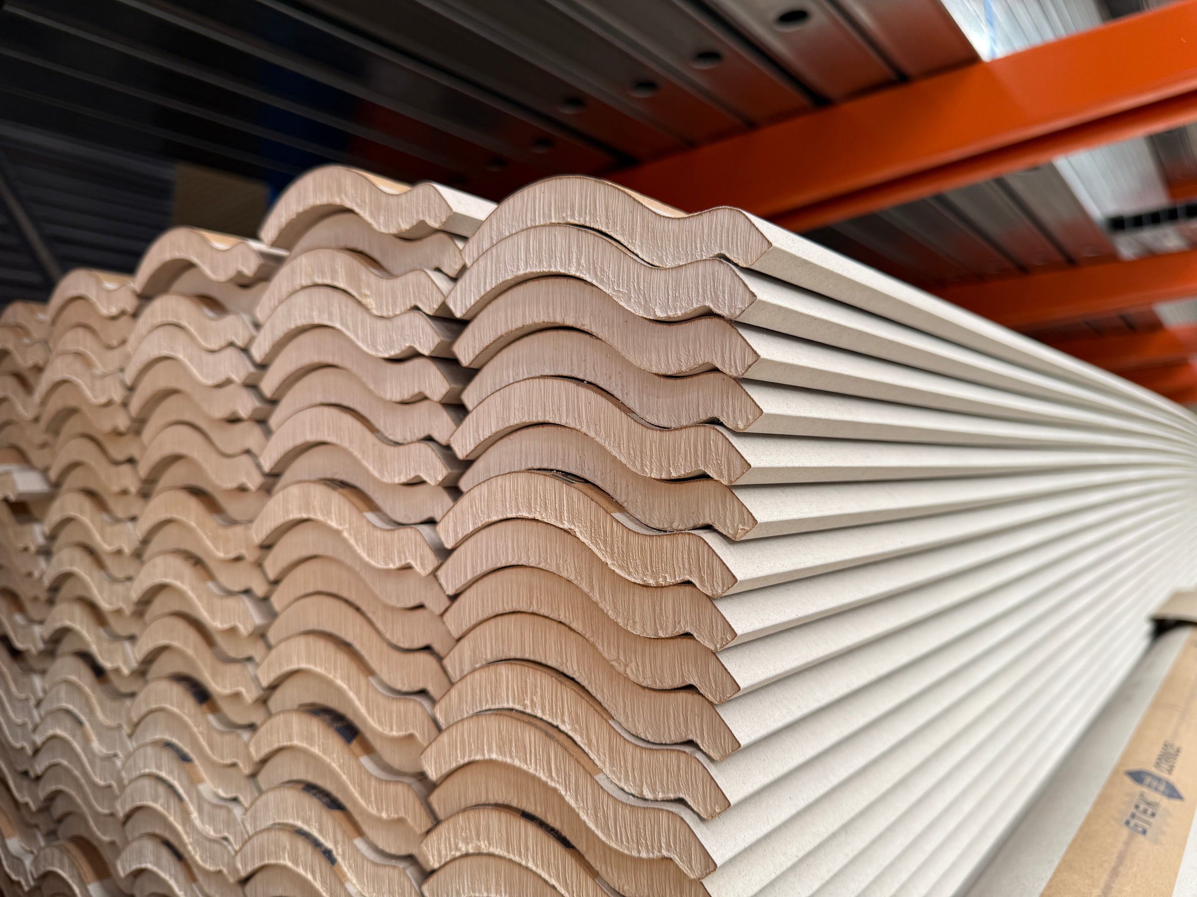 PPC Plasterboard delivery truck and materials ready for site